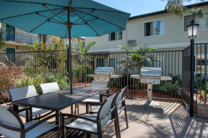 a patio deck in walnut creek apartments