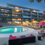 Palo Alto has Corporate Housing with a pool for visitors from out of town