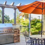 Santa Rosa, CA, and finding a short-term rental next to a pool umbrella and BBQ Pit